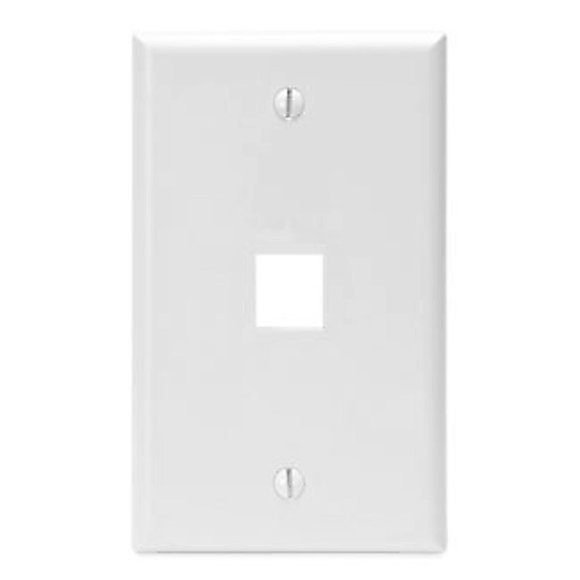 ICC 1-Gang Wall Switch Plate White Single 1-Port Ethernet LOT OF 25 Face Plates - Picture 5 of 6